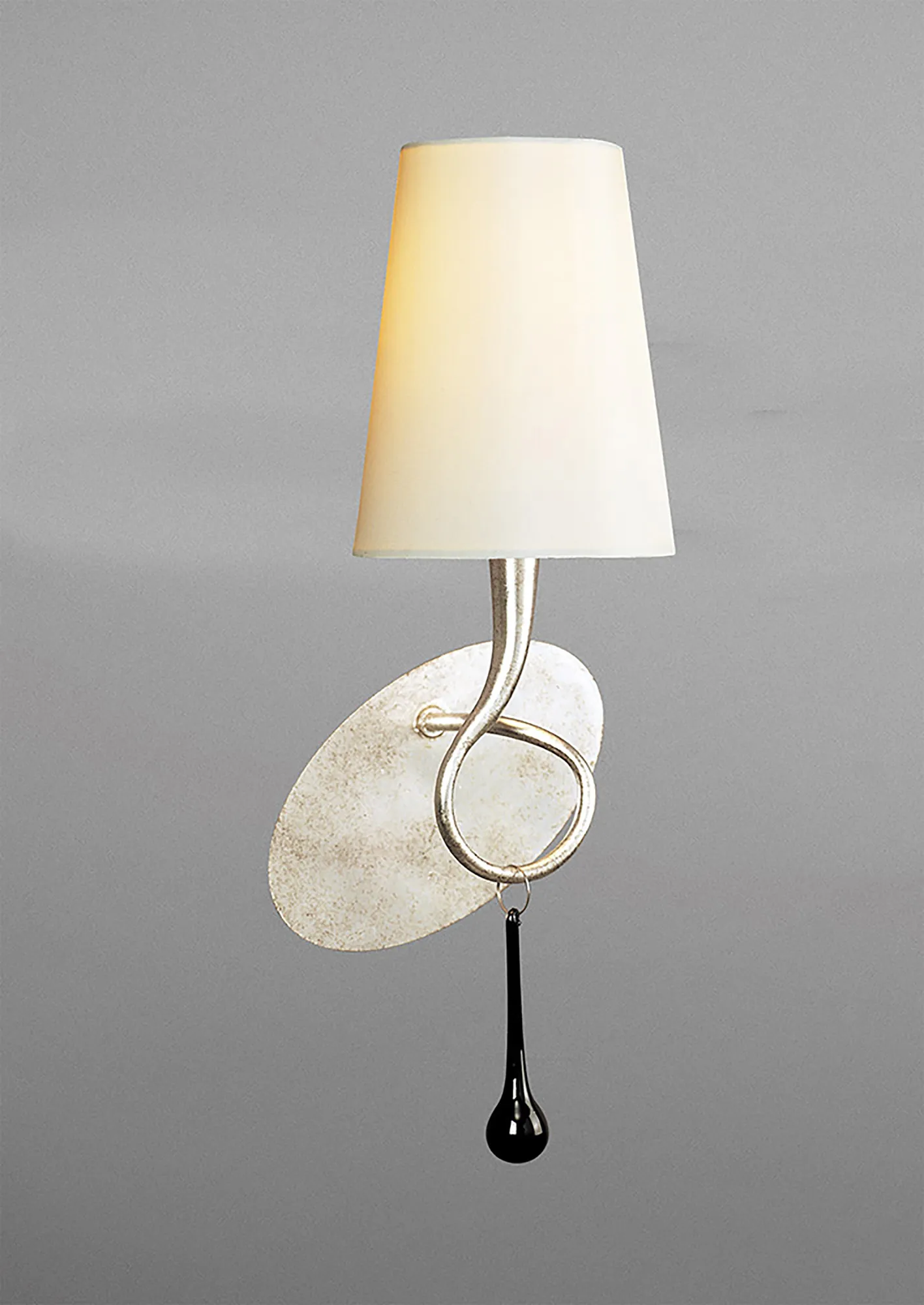 Paola Silver-Cream Wall Lights Mantra Armed Wall Lights